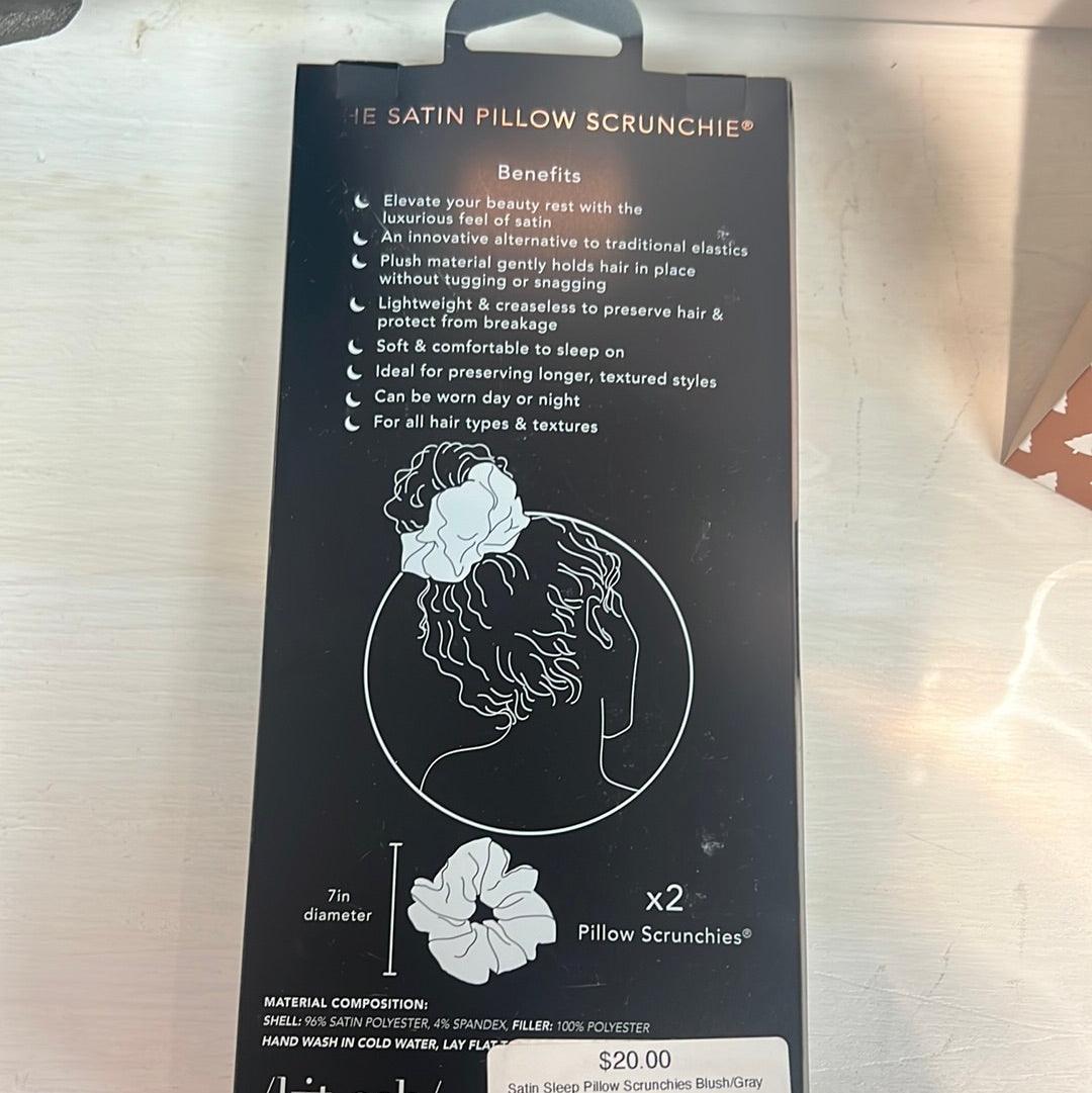 Satin Sleep Pillow Scrunchies Blush/Gray