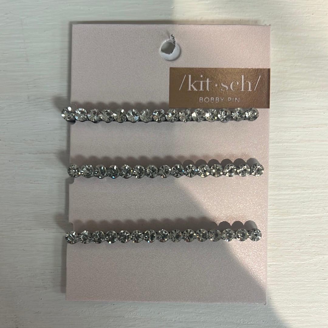 Kitsch Rhinestone Bobby Pins-3 Pack