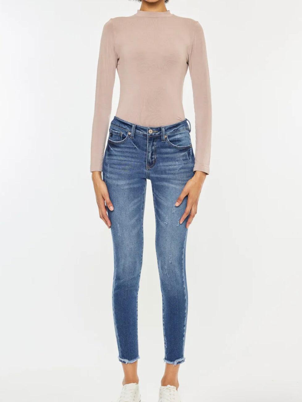 Kancan Landon Mid Rise Ankle Skinny Jeans
