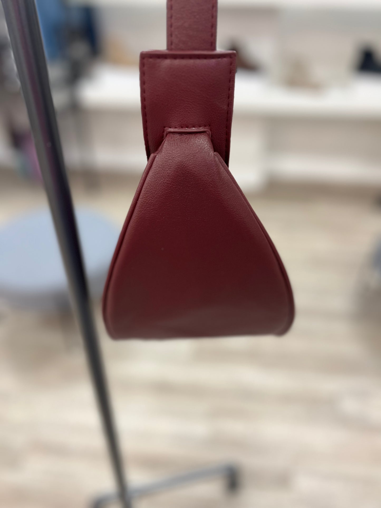 Slouchy Banana Shoulder Bag in Dark Burgundy