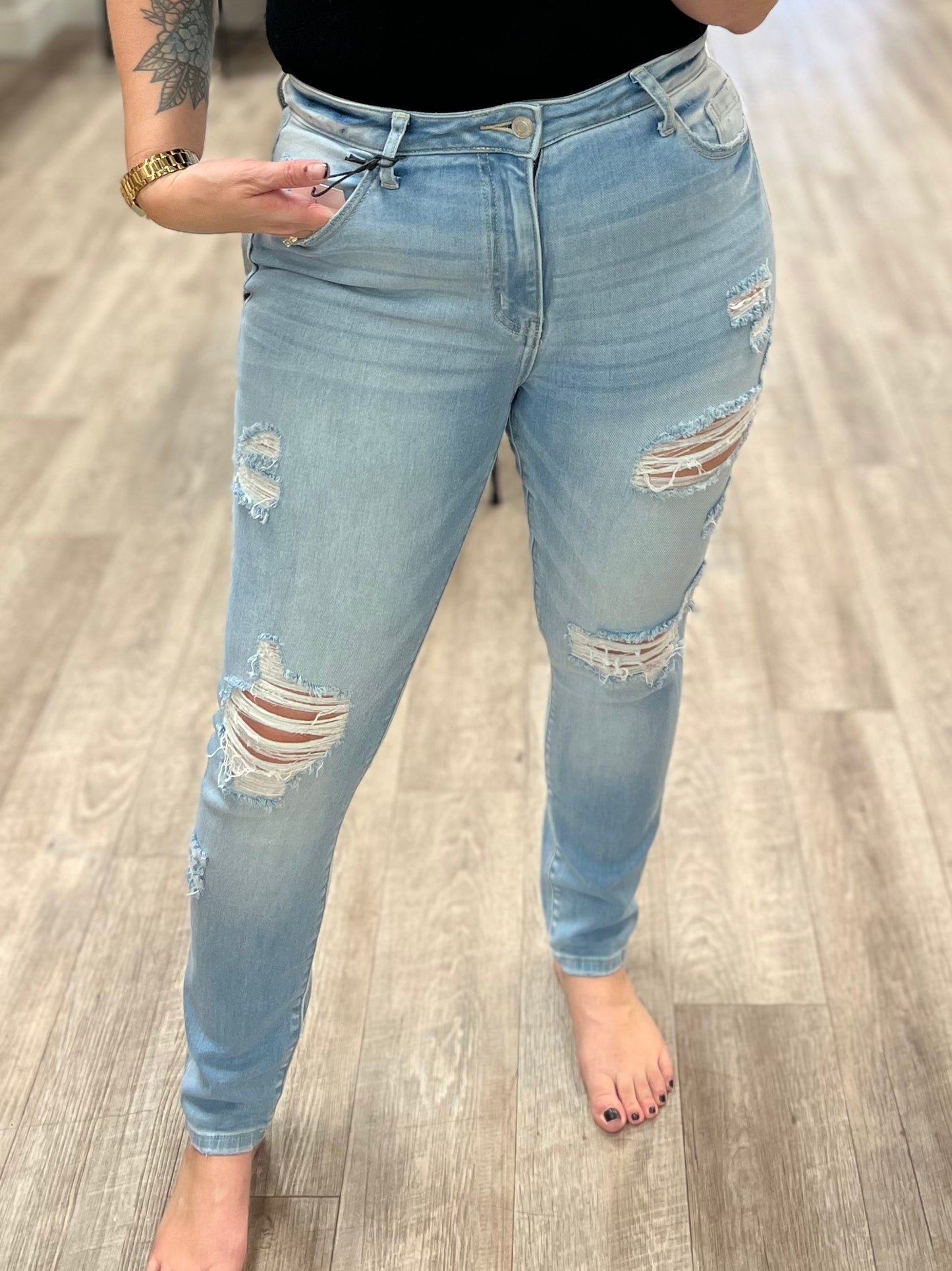 Distressed Denim Jean