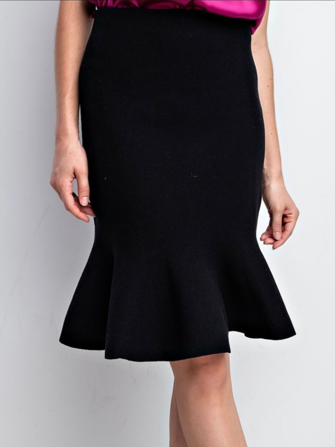 Knitted Mermaid Skirt in Black