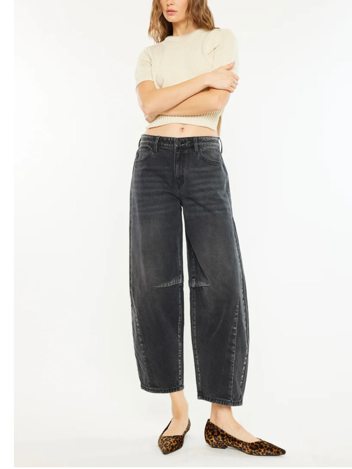 Luz High Rise Horseshoe Jeans in Black