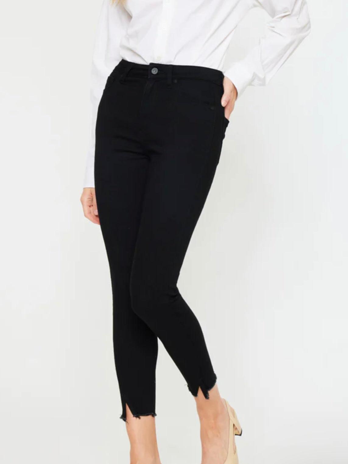 Kancan Hadlee High Rise Ankle Skinny in Black