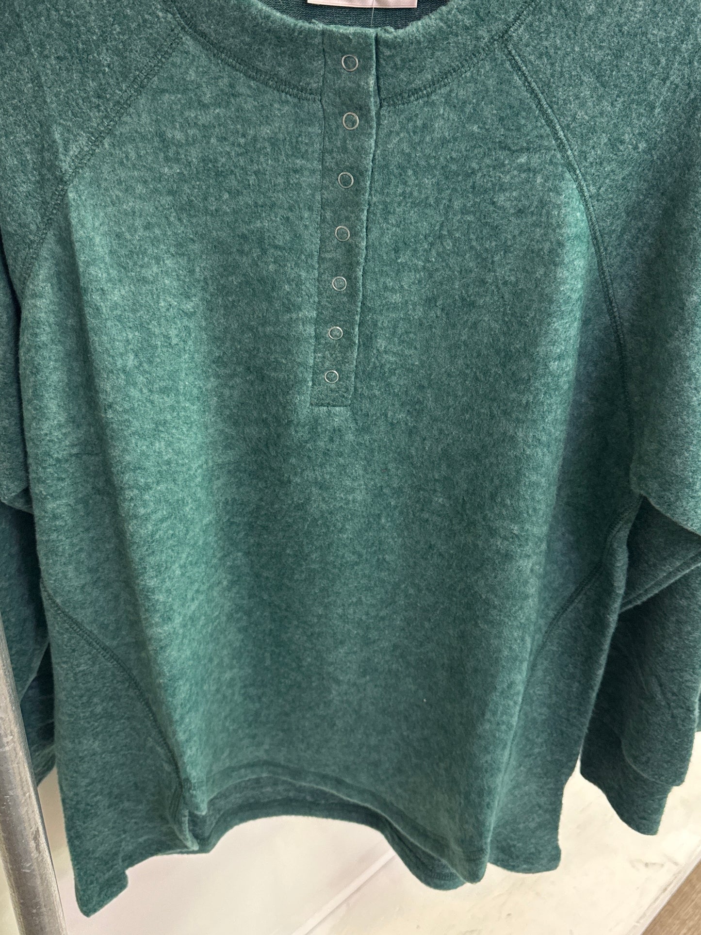 Hacci Seven Button Sweater in Dark Green