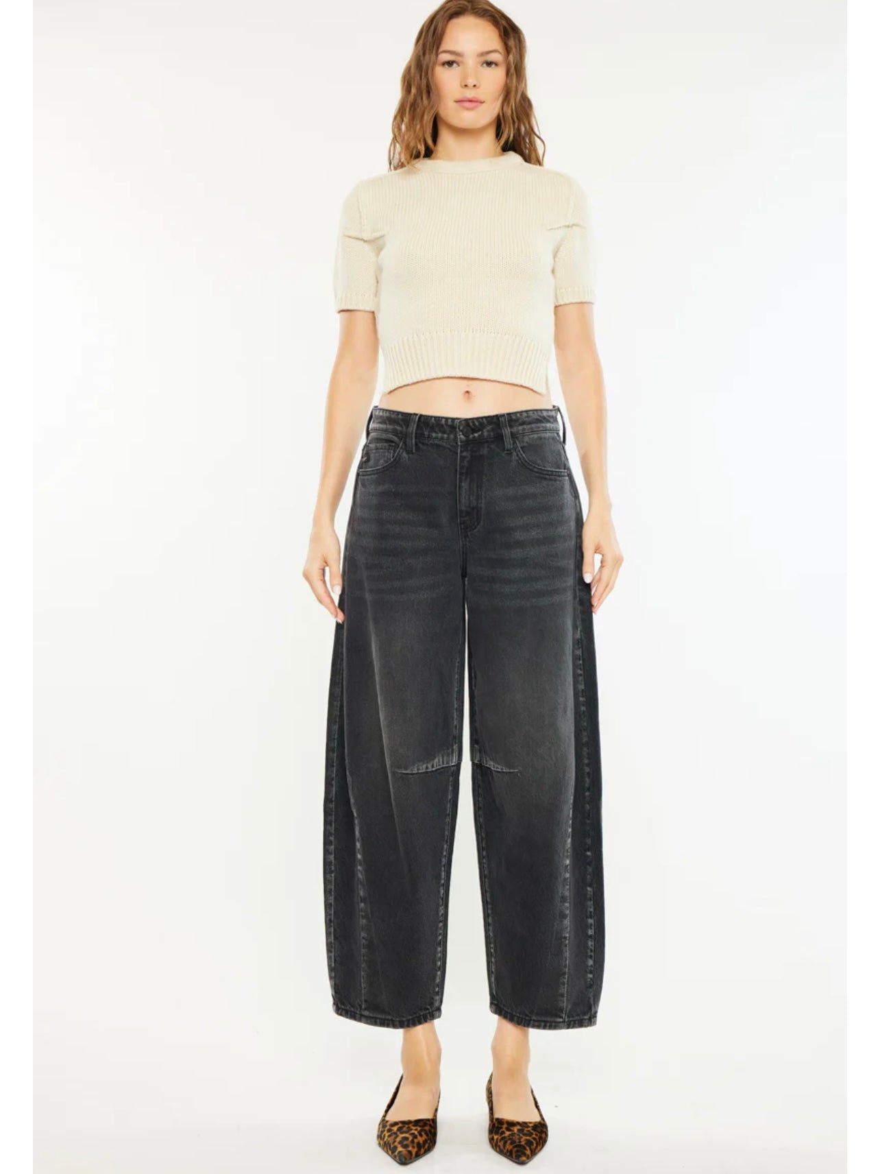 Luz High Rise Horseshoe Jeans in Black