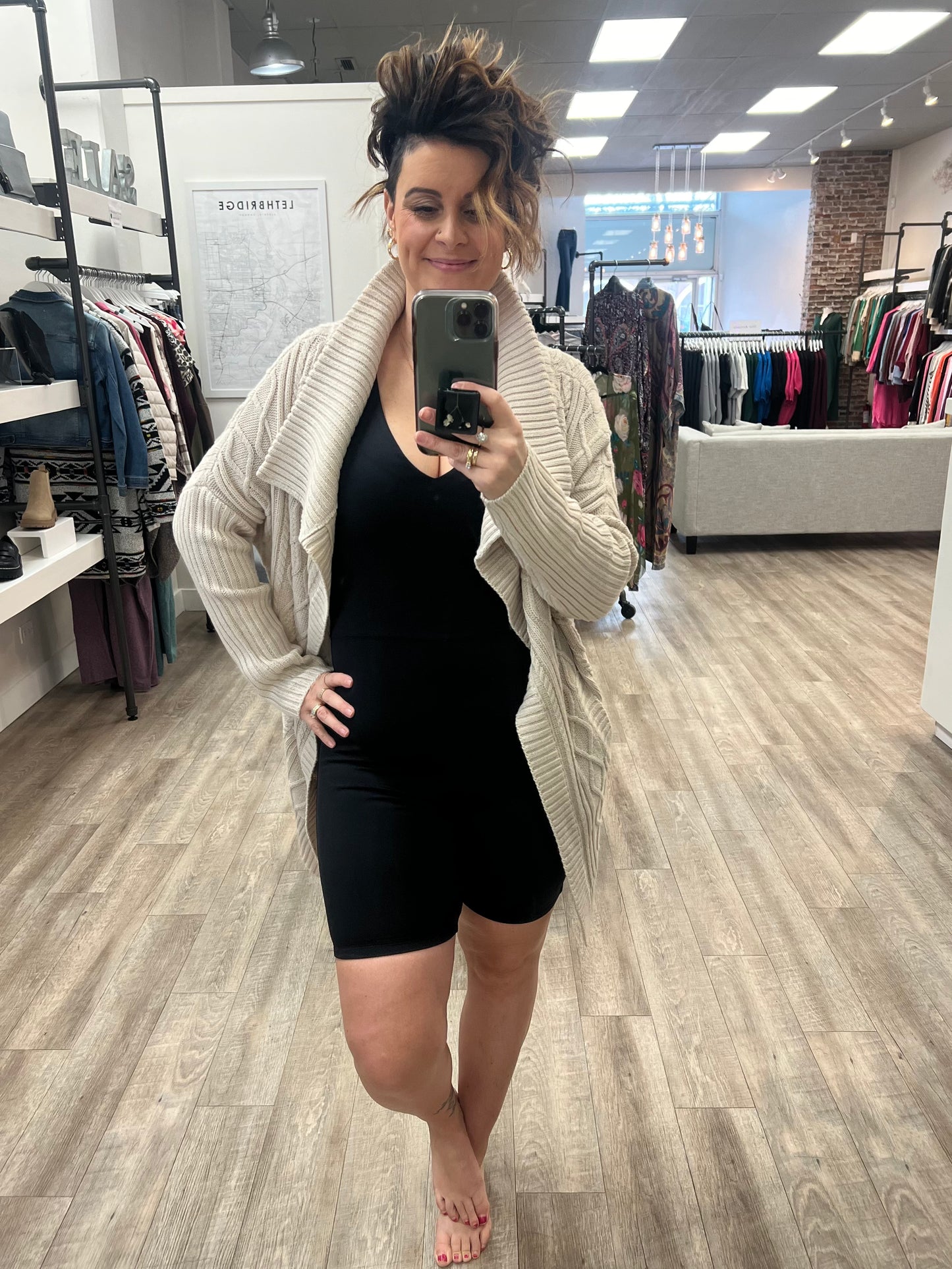 Valentina V-Neck Romper in Black