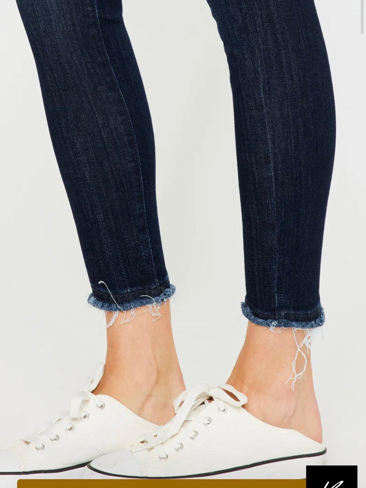 The Atlanna Mid Rise Ankle Skinny Jeans