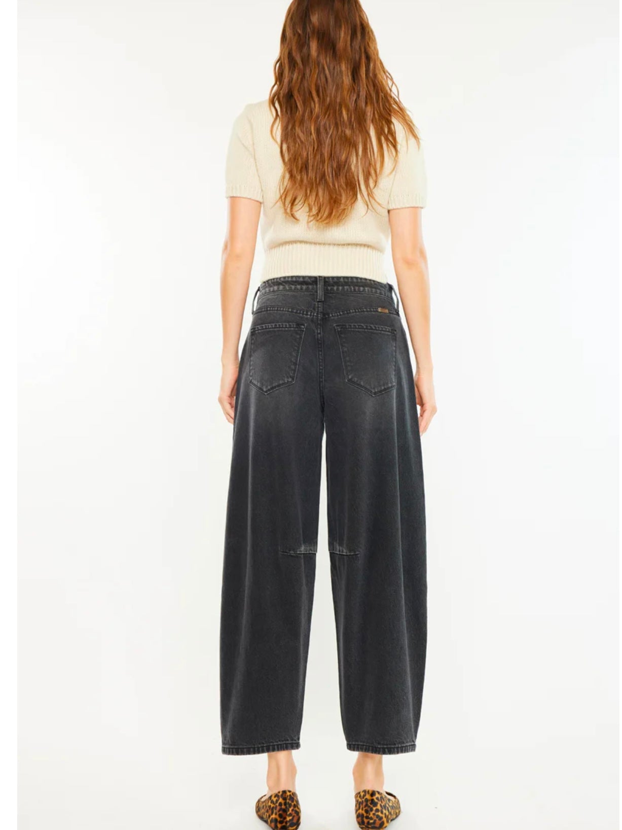 Luz High Rise Horseshoe Jeans in Black