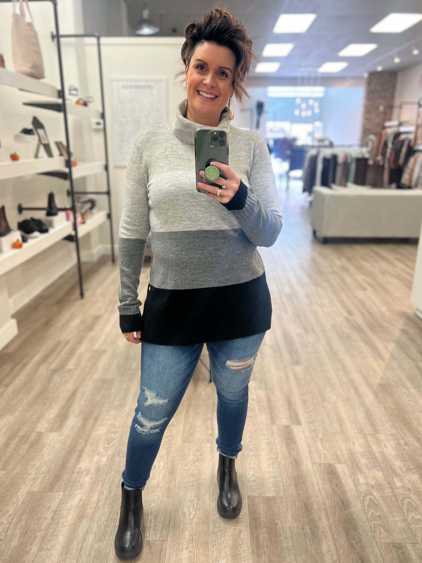 Grace Grey/Black Sweater