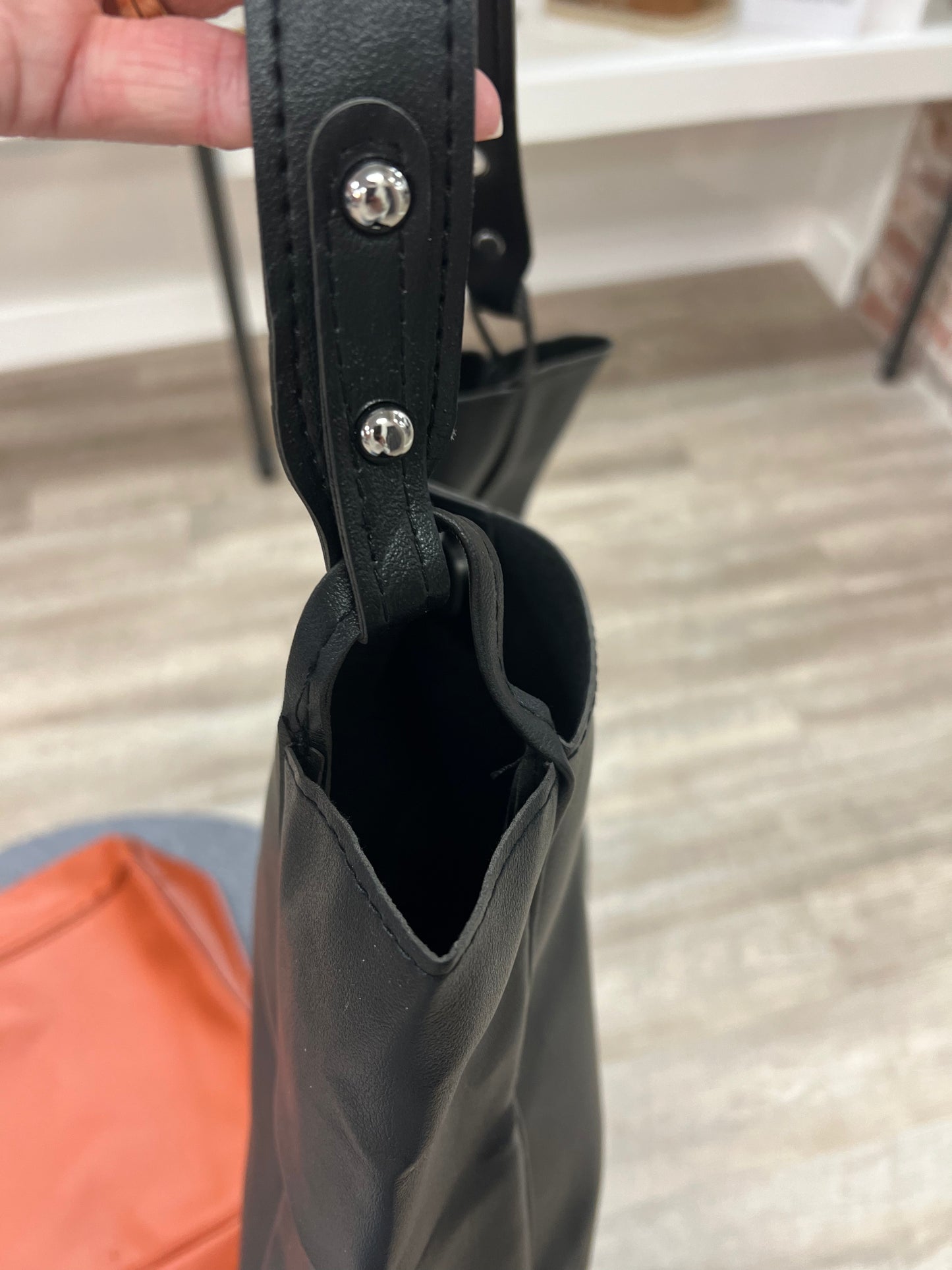 Trendy Vegan Leather Shoulder Pouch Bag