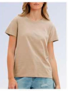 Point Zero Crew Neck Tee in Almond