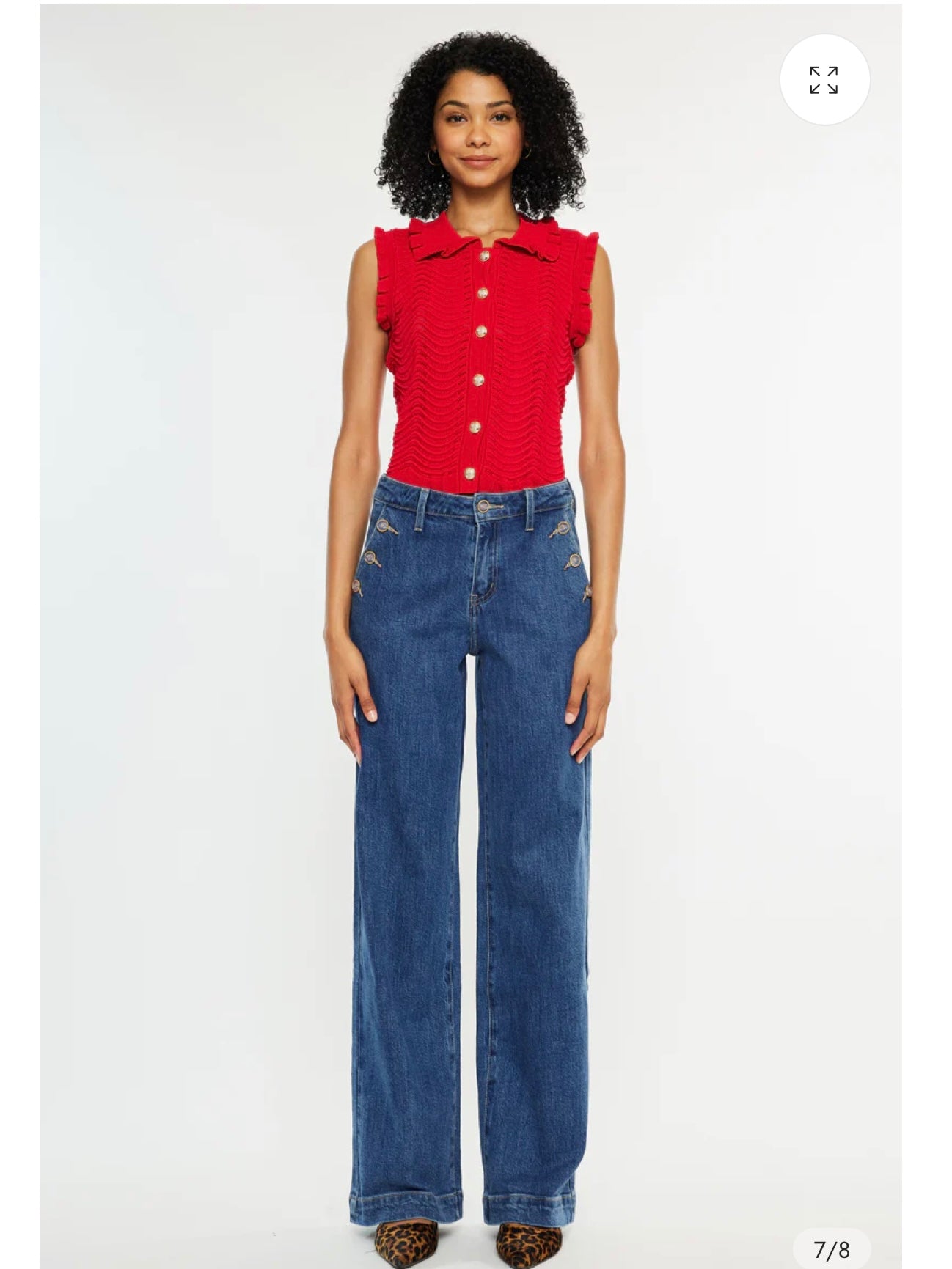 Sol High Rise Wide Leg Trousers in Dark