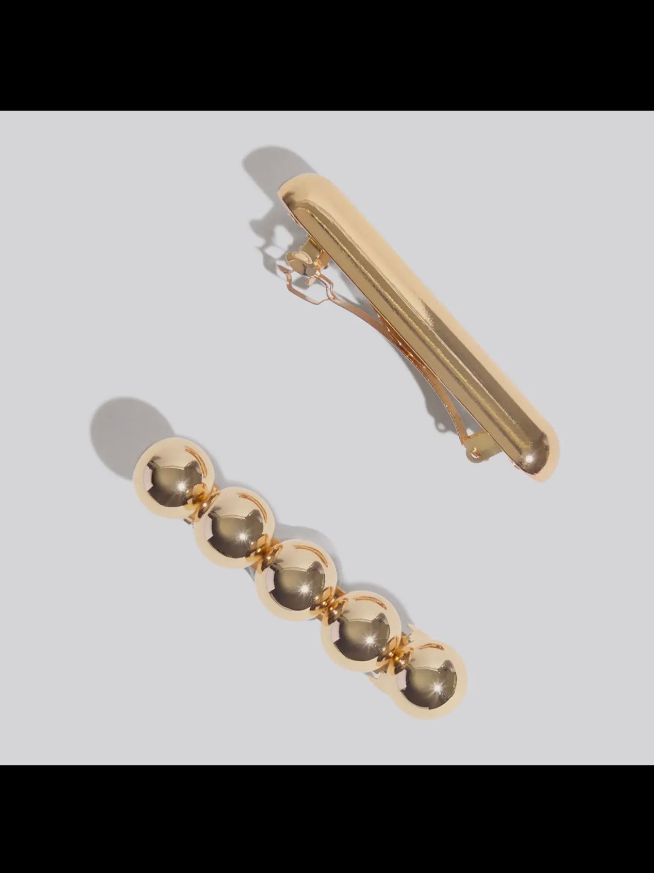 Kitsch Gold Metal Barrettes