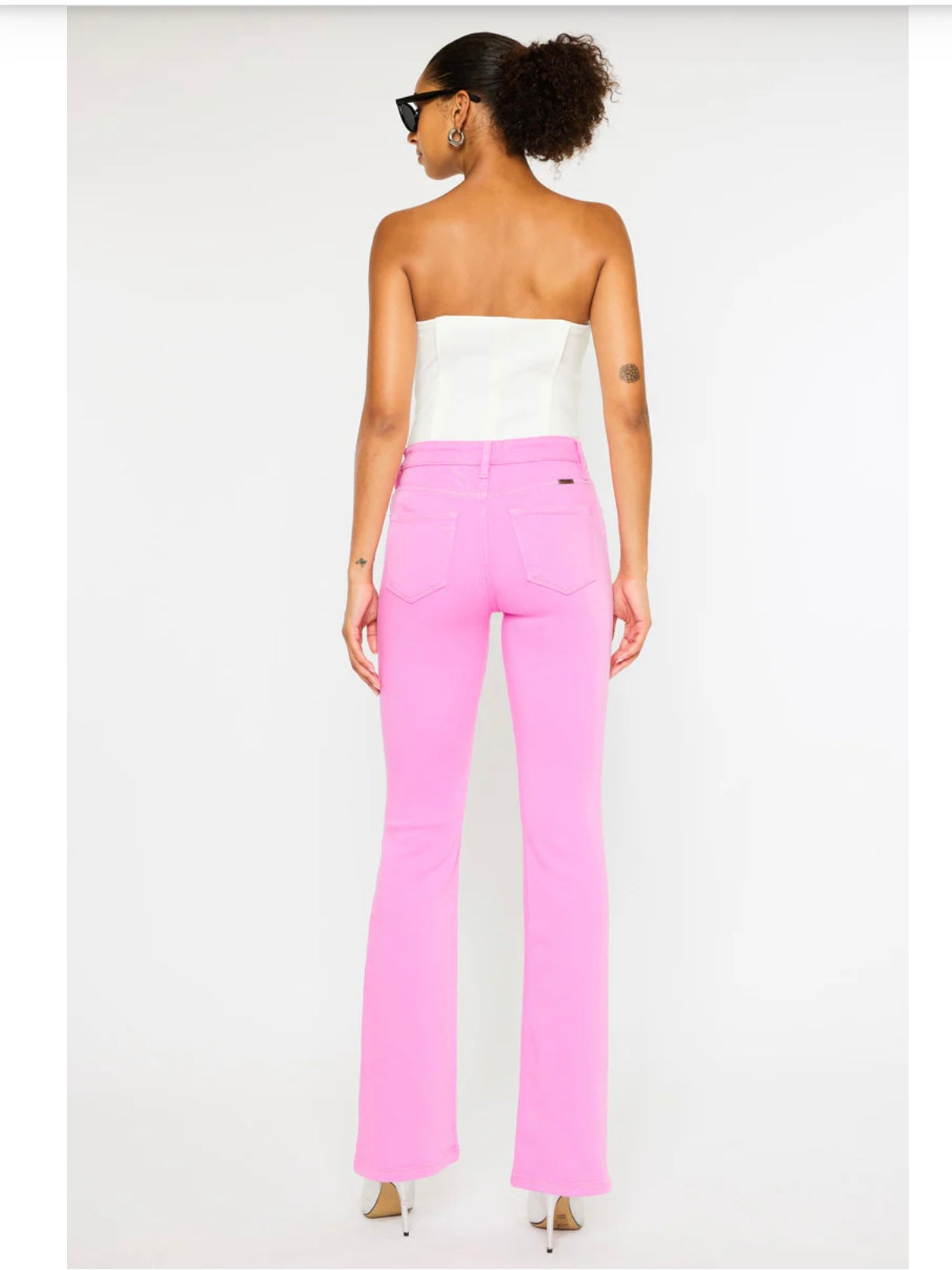 Betsy High Rise Bootcut in Pink