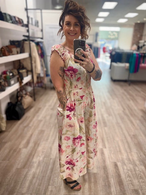 Sweet Magnolia Romper in Natural