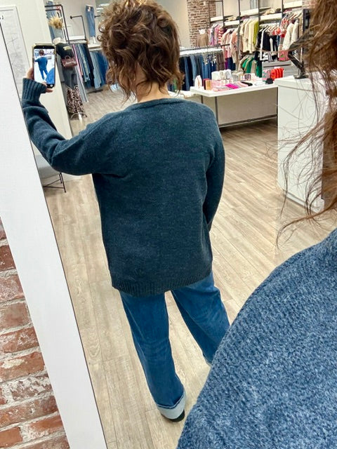 The Anytime Cardigan in Midnight