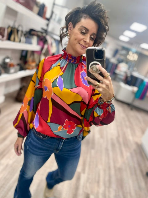 Gallery Muse Blouse in Magenta