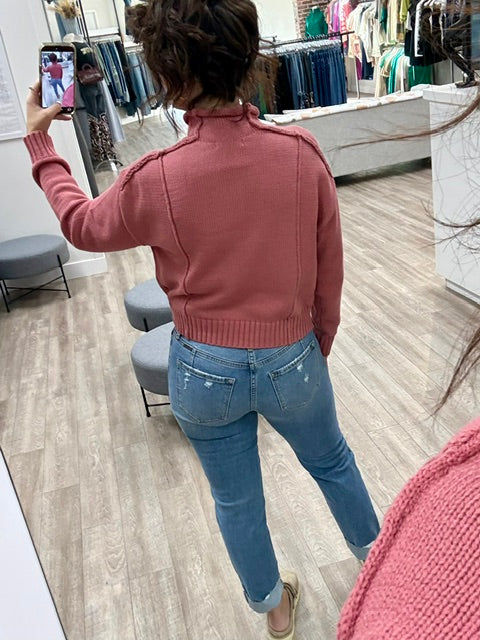 The Inside Out Knit in Winter Rose