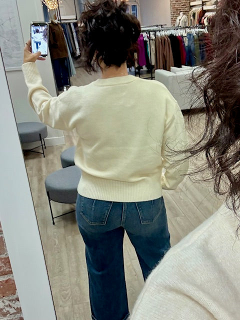 Bow Sweater in Bone
