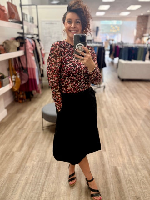 Blurra Balloon Skirt in Black