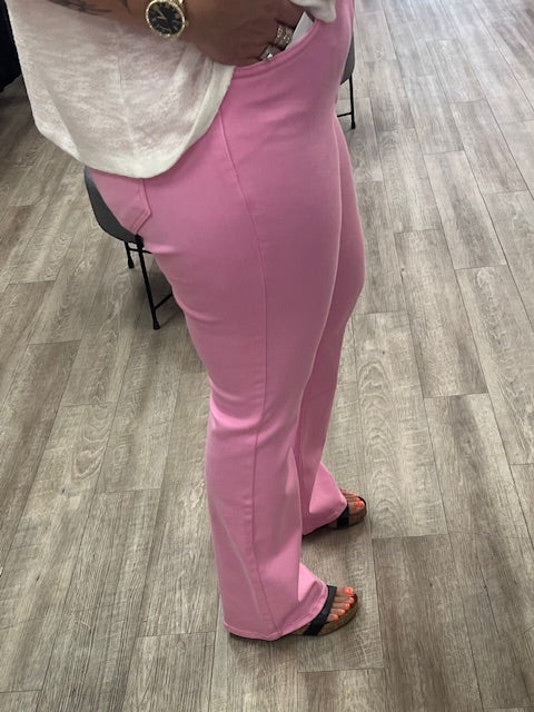 Betsy High Rise Bootcut in Pink