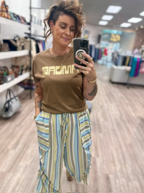 Amore Tee in Soft Taupe