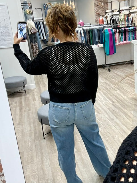 The Sunday Social Cardigan in Black