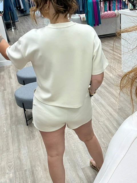 Sunny Soft Knit Skort in Stone