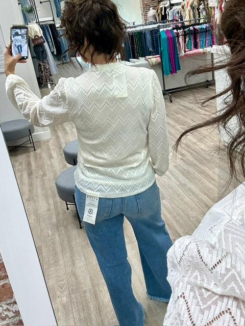 The Softly Spoken Blouse in Ecru