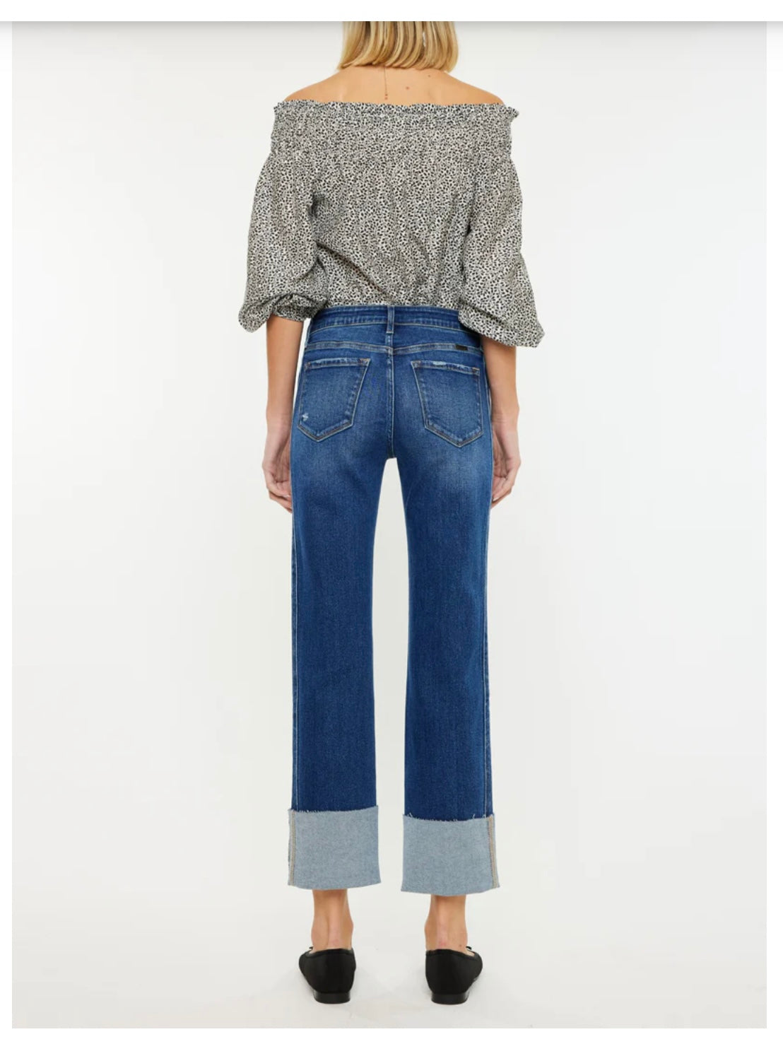 Gisela Mid Rise Crop Straight Jeans