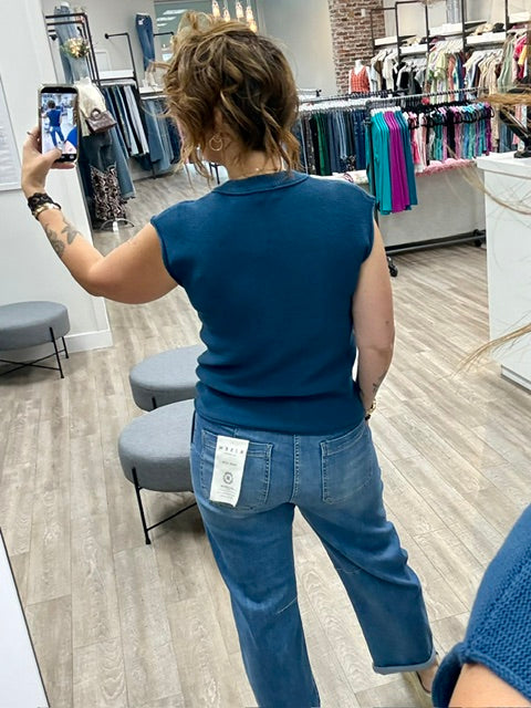 The Everyday Knit Vest in Teal