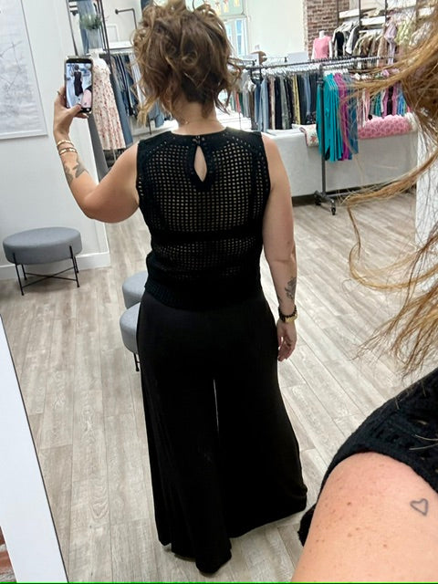 The Black Garden Top in Black