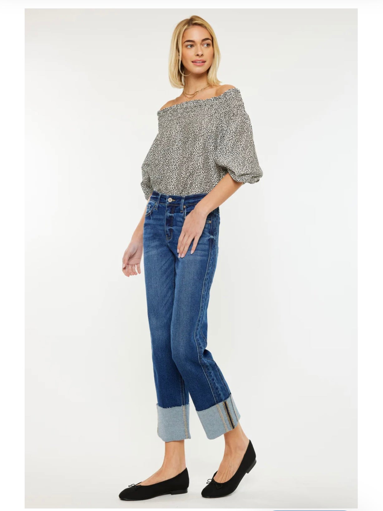 Gisela Mid Rise Crop Straight Jeans