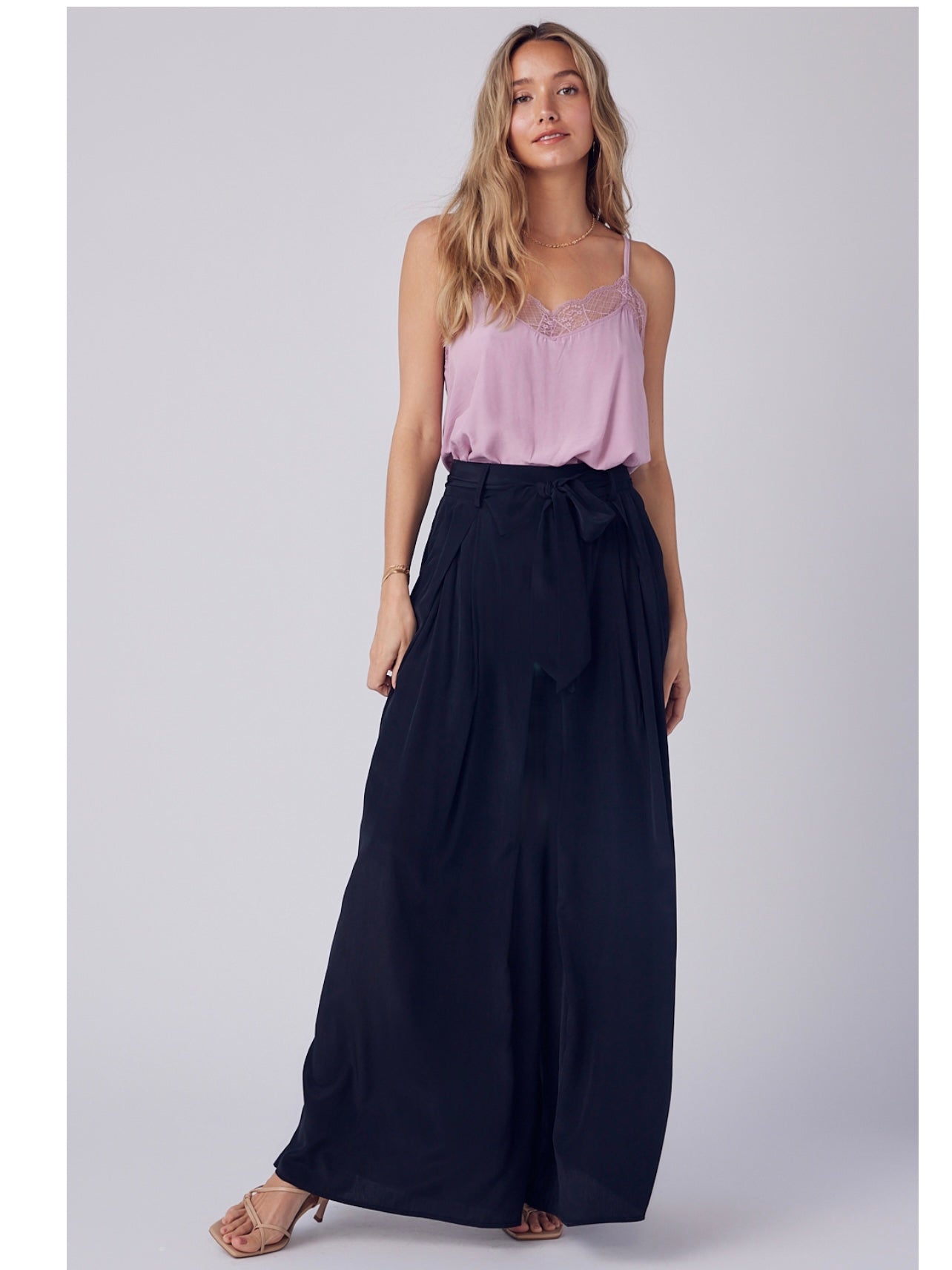 Flowy Wide Leg Pants in Black