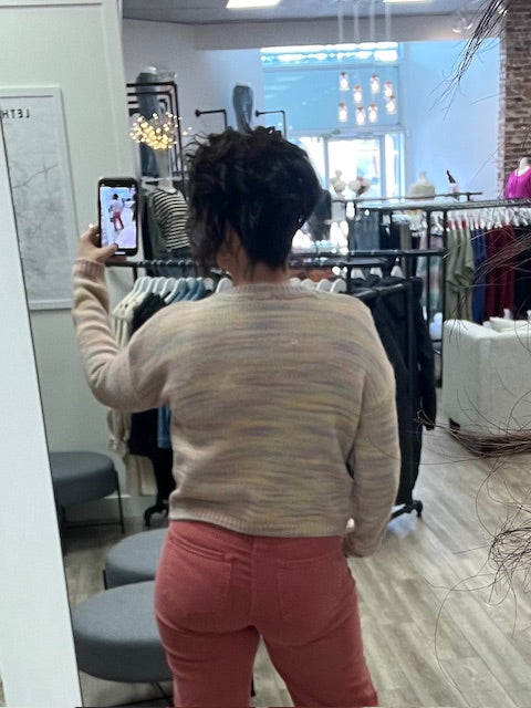 Talulla Long Sleeve Crew Neck Pullover in Pastel