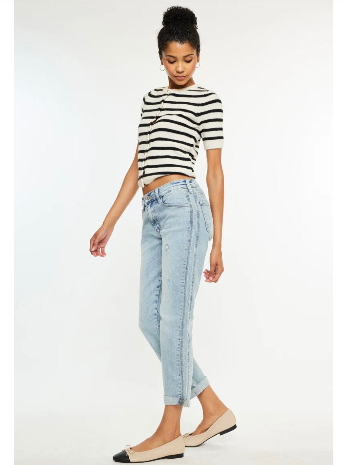Leonel Mid Rise Boyfriend Jeans