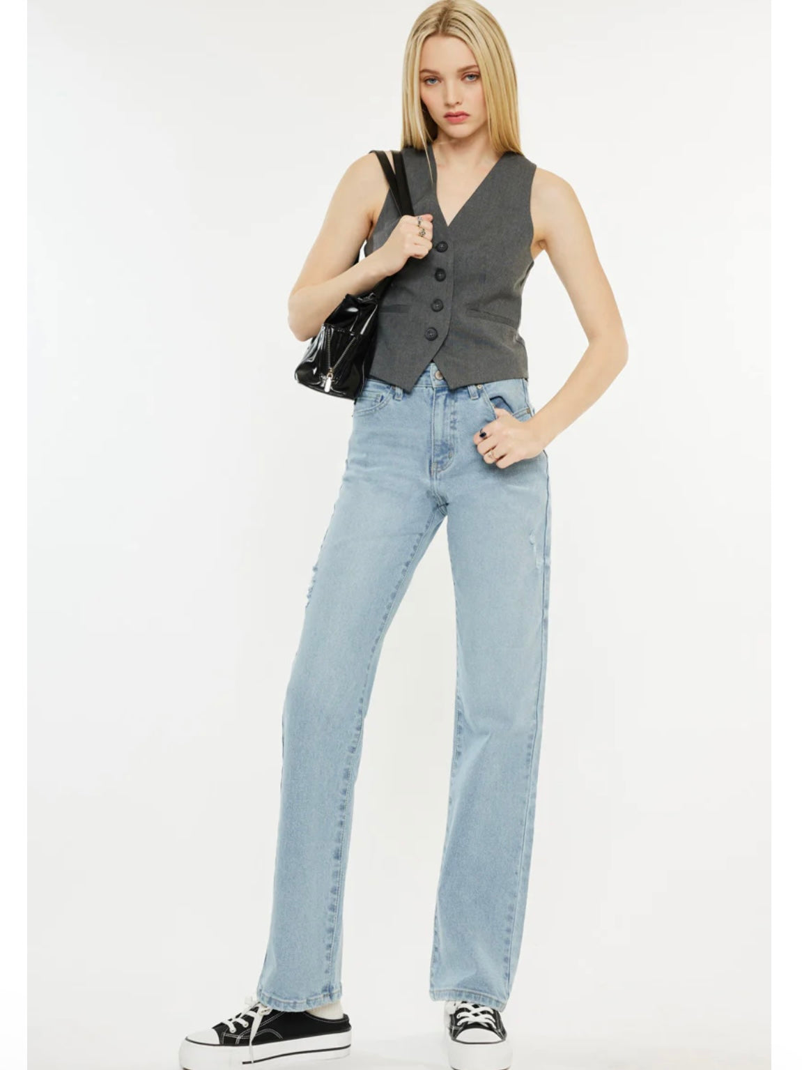 Princess High Rise True Straight Jeans