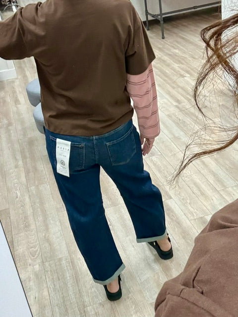 Risen Texture Play Slouchy Barrel Jeans