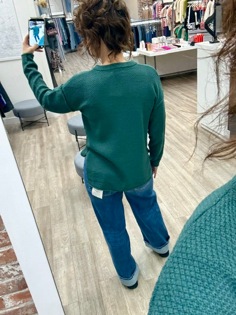 The Easygoing Henley in Ash Jade