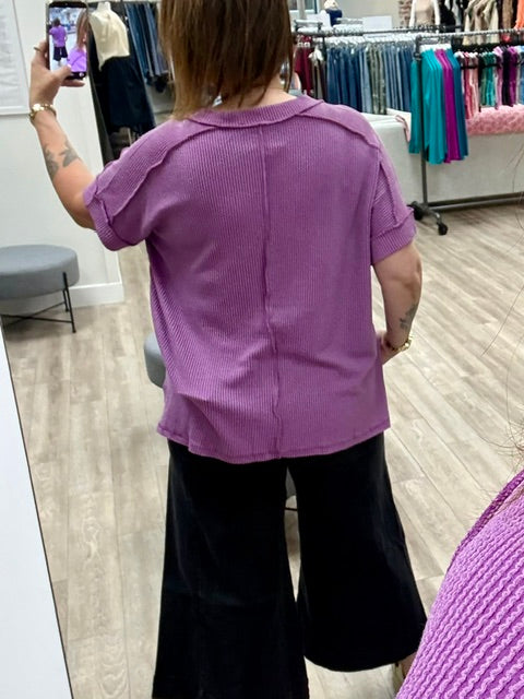 The Main Street Tee in Plum