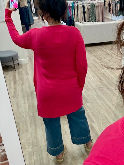 Snap Cardi in Viva Magenta