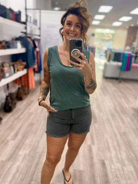 All Day Tank In Ash Jade
