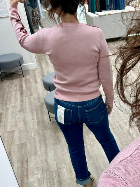 The Rosey Statement Sweater in Quartz