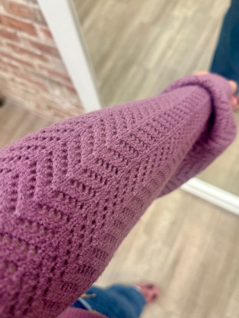 V-Neck Mauve Sweater
