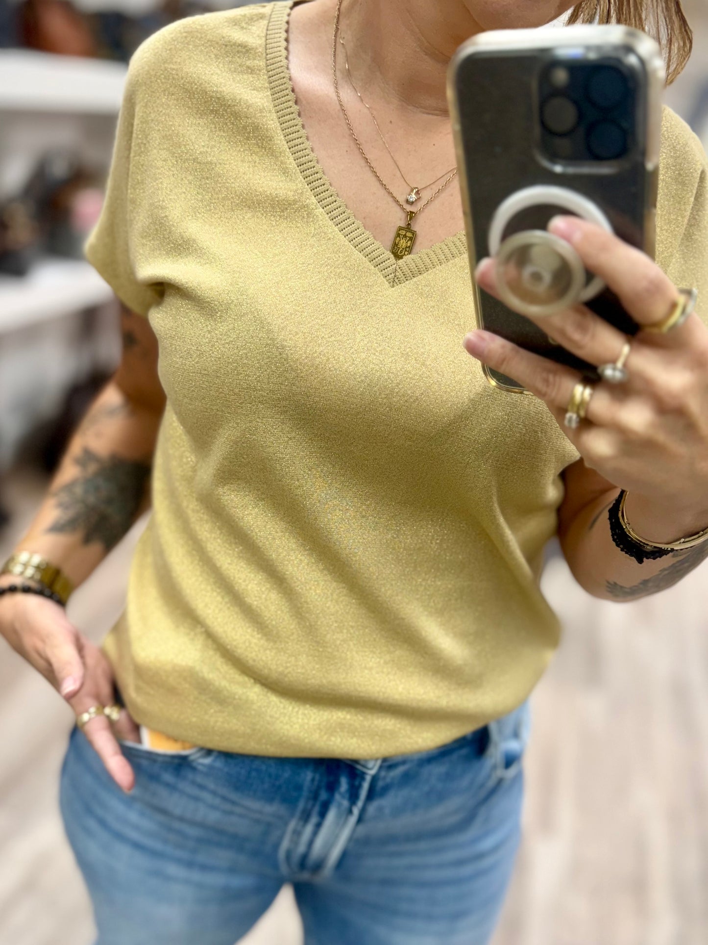 Garcia Sparkle Shirt in Iced Coffee