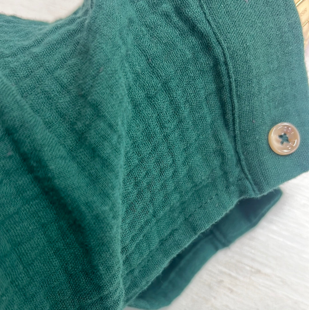 Button Up Maxi Shirt or Dress in Hunter Green