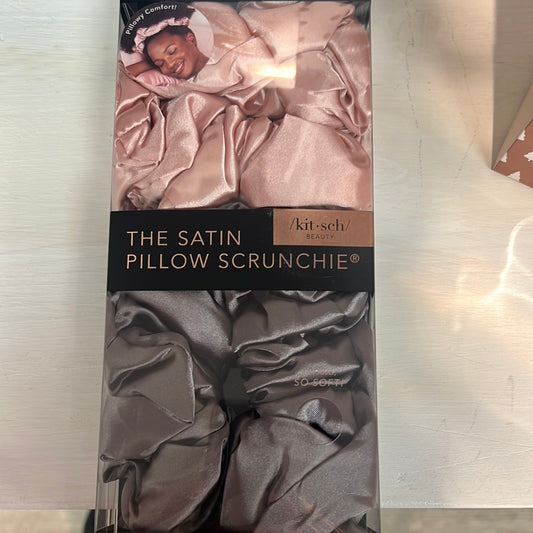 Satin Sleep Pillow Scrunchies Blush/Gray