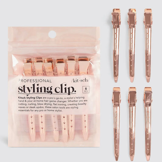 Kitsch Rose Gold Styling Clips in Rose Gold