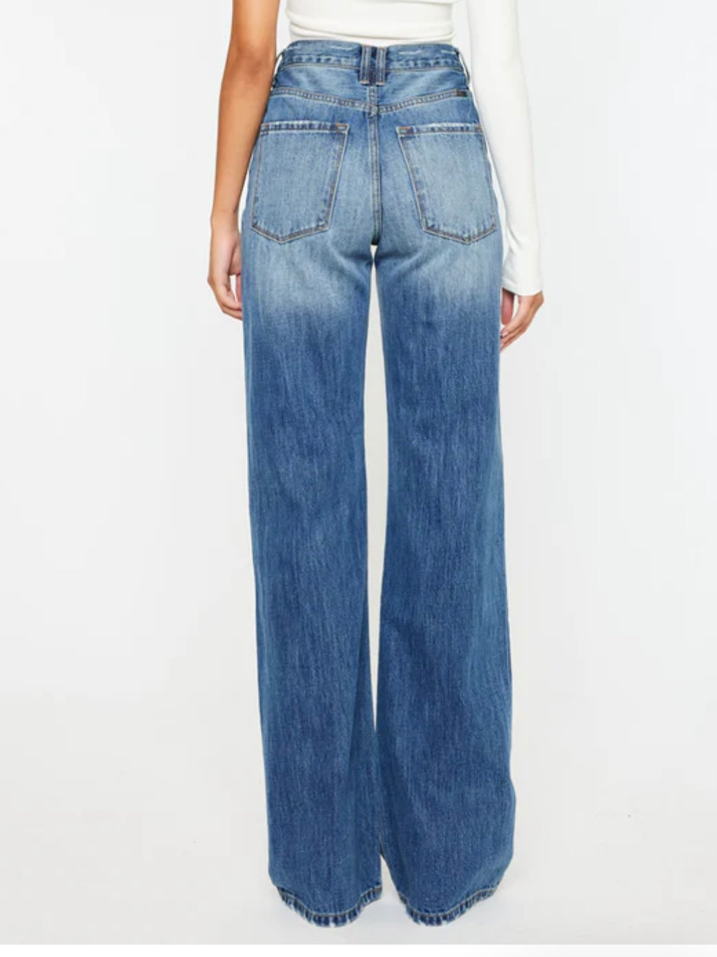 Kancan Ariena Ultra High Rise 90's Flare in Medium Wash